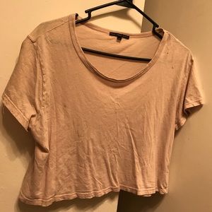 Cropped light pink top